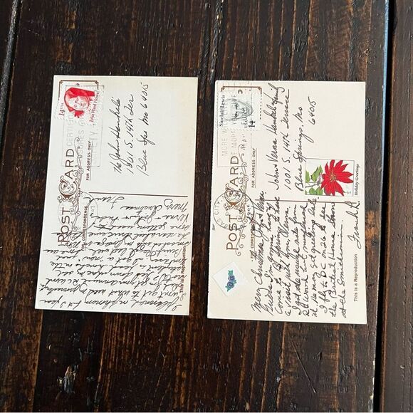 Victorian Christmas Postcards Replicas (Set of 2) - Picture 4 of 4